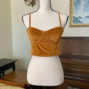 Soft Rib Knit Bustier Crop Top